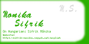 monika sifrik business card